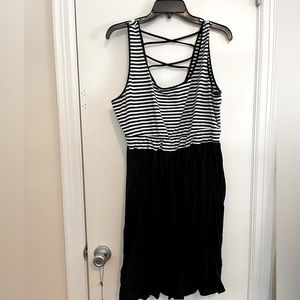 Black and White Striped Dress